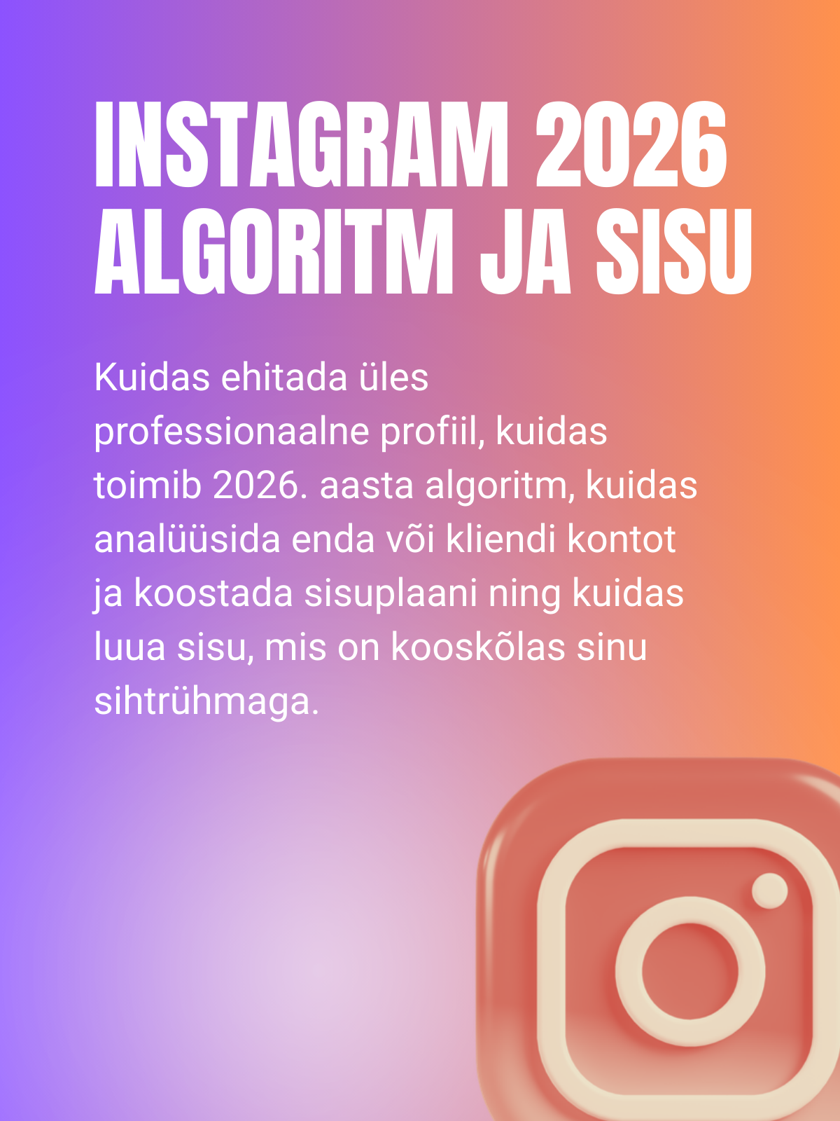 Instagrami turundus sotsiaalmeedia koolitus