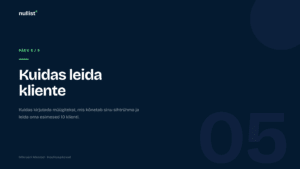 Ettevõtluskoolitus - kuidas leida kliente